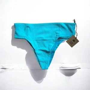 🌻NEU m.Etikett Free People Toast Türkis Signatur gebänderte Taille Bikinihose S. - Bild 1 von 14