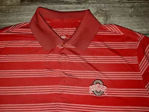 NIKE Golf Dry Fit Herren Poloshirt Ohio State Buckeyes Large rot College Football - Bild 1 von 4