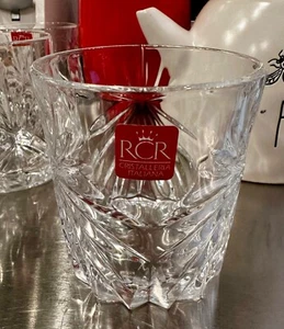 3 RCR Italian 8 oz Crystal Whiskey Glasses 2 Melodia/1 Tattoo - Picture 1 of 1