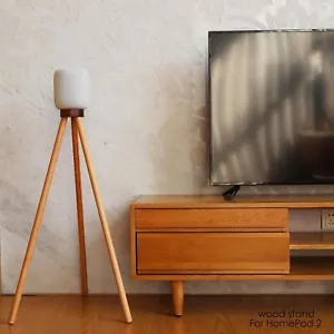 Supporto in vero legno per HomePod 2a generazione noce faggio 33 pollici altezza 1 supporto - Foto 1 di 7