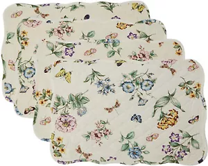 Lenox Butterfly Meadow Quilted Placemat, Set of 4, New in Original Vinyl Wrap - Picture 1 of 2