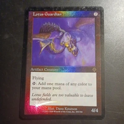 Mtg Lotus Guardian Foil LP Invasion Magic Dragon Creature Card Rare - Image 1 of 4