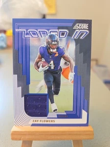 Zay Flowers 2025 Panini Score Purple Zoned In Mem Baltimore Ravens - Picture 1 of 2