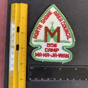 Boy Scout Patch: 1956 Camp MA KA JA WAN North Shore Area Council - Picture 1 of 2