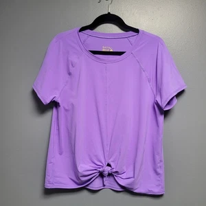 Lilly Pulitzer Luxletic Kieran Active Tee Mystical Purple Athletic Top Large - Picture 1 of 9