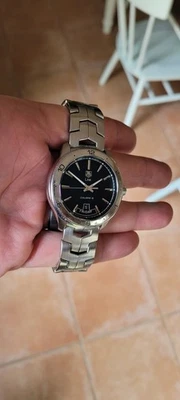 Tag Heuer WAT2010.BA0951 Mens Link Automatic Watch Black Calibre 5 Day Date 8" - Image 1 of 4