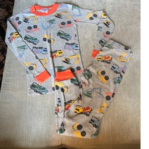 Hanna Andersson Kids Pajamas Size 8 Construction Trucks Print Organic Cotton - Picture 1 of 2