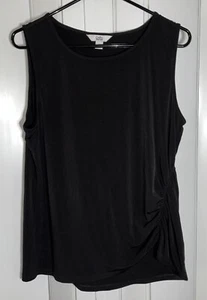 Blusa para mujer Croft & Barrow mediana negra sólida correa gruesa versátil - Imagen 1 de 4