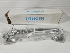 New Moen Eva YG2812CH 12" Safety Grab Bar Chrome Bathroom Shower Bathtub - Picture 1 of 11