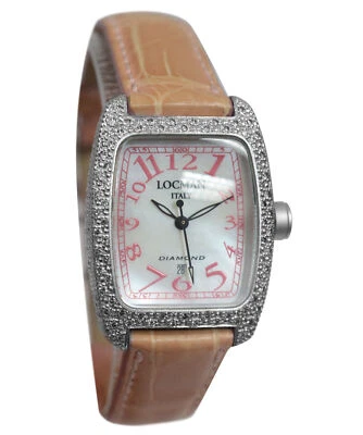 Reloj Locman Diamante Ref 485 Cuadrante MOP Diamantes Aluminio Fecha Cuarzo 28MM Damas Foto 1 de 4