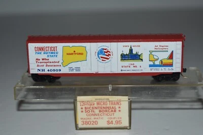 N Scale Kadee 38020 Connecticut State 50' Single Door Boxcar 40509 C32369 - Image 1 of 2