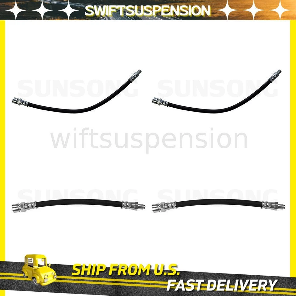 Manguera de freno Sunsong línea de freno delantera trasera para Volkswagen Beetle 1968-1979 Foto 1 de 4