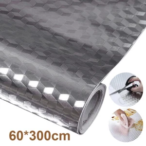 3m Waterproof And Oil Proof Aluminum Self-Adhesive Kitchen Foil Paper Wallpaper - Picture 1 of 10