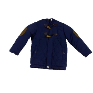Perry Ellis Boy's Quilted Puffer Jacket Size 4T Elbow Patches  Hoodie Winter - Picture 1 of 8