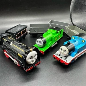 Tomy Plarail OLIVER & THOMAS & HIRO & Passenger Set Trackmaster Used Vintage - Picture 1 of 22