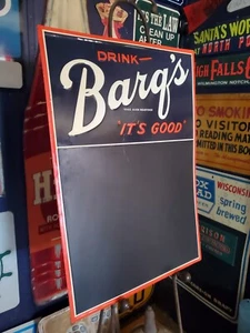 RARE Barqs Root Beer Embossed Menu Chalk Board CLEAN SODA POP SIGN 27 X 19  - Picture 1 of 6