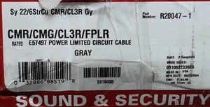 Cable de seguridad/alarma/control Southwire R20047-1 22/6C UV CMR elevador gris/100 pies - Imagen 1 de 12