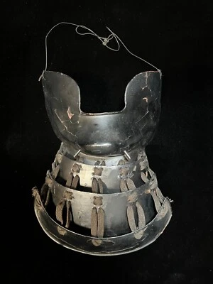 Menpo Hanpo Face guard japan yoroi Armor samurai mask EDO Antique Original - Image 1 of 4