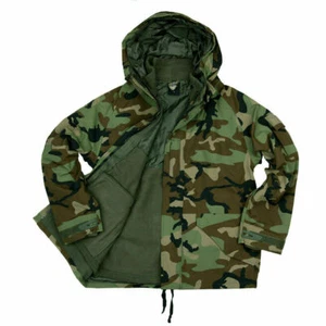 US Army Military Woodland Parka Chaqueta de invierno Chaqueta de lluvia Liner Chaqueta de lana - Imagen 1 de 4