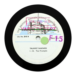 BBC SOUND EFFECTS LIBRARY "Trumpet Fanfares" 12" (E+) 20-E-6 [78 RPM] - Imagen 1 de 1