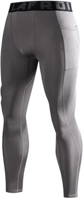LAFROI Mens Compression Fit Leggings Tights Size XXXL 3XL Grey - Image 1 of 4