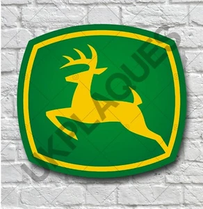 JOHN DEERE LOGO 2FT GARAGE SIGN WALL PLAQUE WORKSHOP TRACTOR LAWN MOWER FARM - Picture 1 of 12