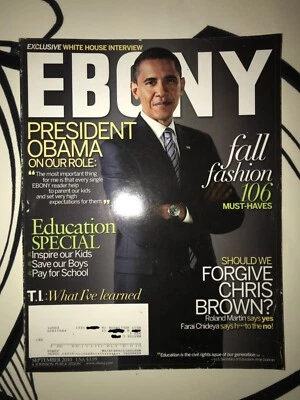 BARACK OBAMA Exclusive White House Interview EBONY Magazine Sep 2010 - Image 1 of 3