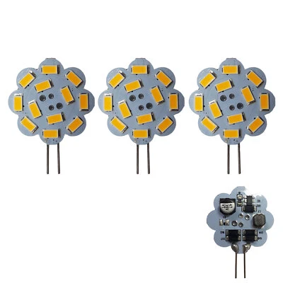 3x G4 LED 24V 1,8W dimmbar rund Scheibe (10-30V) warmweiß Leuchtmittel 12V - Bild 1 von 4