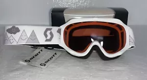 OCCHIALI DA SCI SNOWBOARD KIDS SCOTT "JR TRACER" (BIANCO) CON LENTE AMPLIFICATORE - Foto 1 di 2