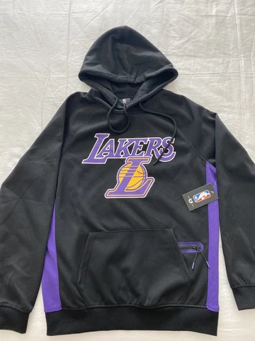 Los Angeles Lakers NBA Men's Hoodie Sweater Black Purple Size Small Cover