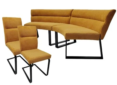 2xEssbank Banquette Capitonnée Banc à Manger + 2xFreischwinger Chaise de Salle - Photo 1/4