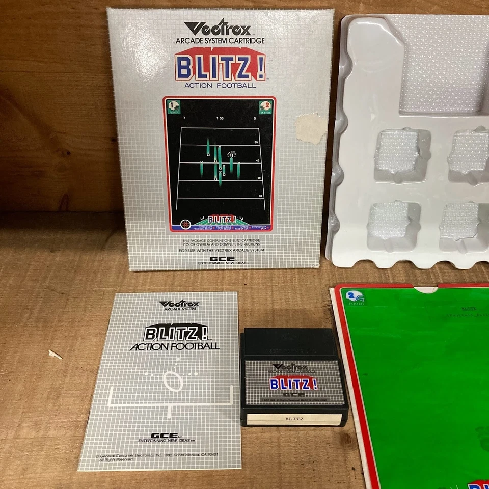 Blitz! (1982) Vectrex Arcade System Cartridge Complete w/Box, Manual, Overlay - Image 1 of 4