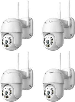 4X TELECAMERA IP CAM PTZ WIFI CAMERA DOME WIRELESS ESTERNO APP ICSEE MICRO SD - Immagine 1 di 4