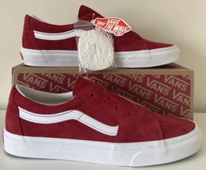 Sneakers basse Vans SK8 taglia 11 UK rosse/bianche casual retrò classiche LTD - Foto 1 di 12
