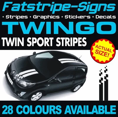 para adaptarse a RENAULT TWINGO GRÁFICOS RAYAS PEGATINAS DEPORTE RS TURBO MK2 MK3 Foto 1 de 2
