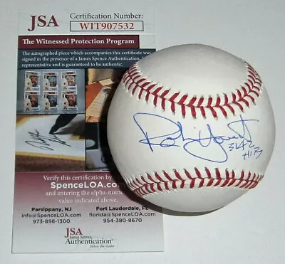BREWERS Robin Yount signed baseball w/ 3142 Hits JSA COA AUTO Autographed HOFer - Image 1 of 2