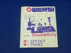 Ba Effetto Piano Di Wersi Helios Organo S - Foto 1 di 1