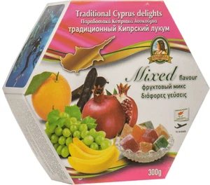 Traditional Cyprus/Greek Loukoumi Delight Sweet 300g- 1 x Box Mix Banana Flavour - Picture 1 of 1