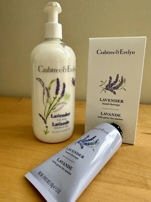 CRABTREE & EVELYN Lavender Body Lotion 16.9oz & Hand Therapy 3.5oz  new - Image 1 of 4