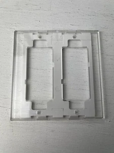 Placa de pared transparente Leviton papel tapiz cubierta de salida placa de interruptor de doble banda - Imagen 1 de 4