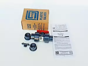 LOT OF 2 SPEARS 3639-005 TU 2000 PVC Ball Valve Socket 1/2", Vi ton O Ring # NEW - Picture 1 of 5