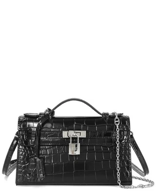 Tiffany & Fred Paris Croco-Embossed Top-Handle Crossbody Women's - Image 1 of 4