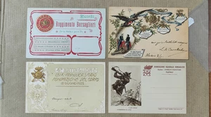 BERSAGLIERI-LOTTO 4 CARTOLINE-D9-177 - Picture 1 of 1