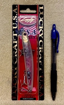 Lucky Craft Wander Slim 110, 4-38” Long, 3/4oz, Ghost Bone, Sinking, Rattles
