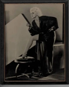 Jean Harlow Vintage Photo Iconic 1930's Star Framed Photo "Dinner at Eight" - Bild 1 von 3