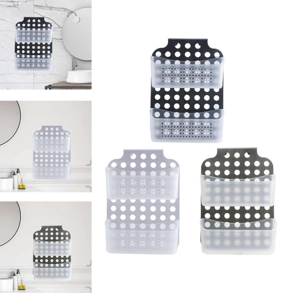 Verstellbare Aufbewahrungsbehälter, hängender Duschkorb, Badezimmerregal über - Bild 1 von 1