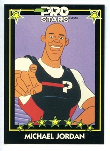1991 PRO STARS CEREALI MICHAEL JORDAN CARTONE ANIMATO SPETTACOLO CEREALI SCATOLA STAMPA CORTA - Foto 1 di 2