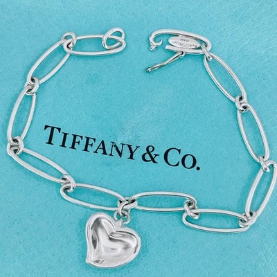 Tiffany & Co. Curved Heart Bracelet Elsa Peretti Sterling Silver 925 - Image 1 of 4