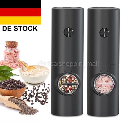 2x Profi Pfeffermühle Elektrische Salz und Pfeffermühle Gewürzmühle Salzmühle DE - Bild 1 von 4