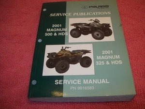 2001 Polaris MAGNUM 325 / 500 HDS ATV OEM Service Manual 9916583, Free ship! - Bild 1 von 2
